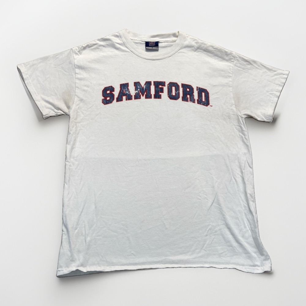 Vintage Samford University Shirt Mens M White Bulldogs Alabama Y2k